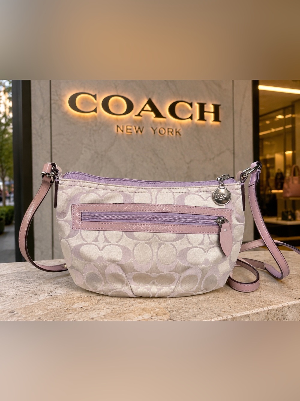 Vintage Y2K Coach Signature Crossbody Bag